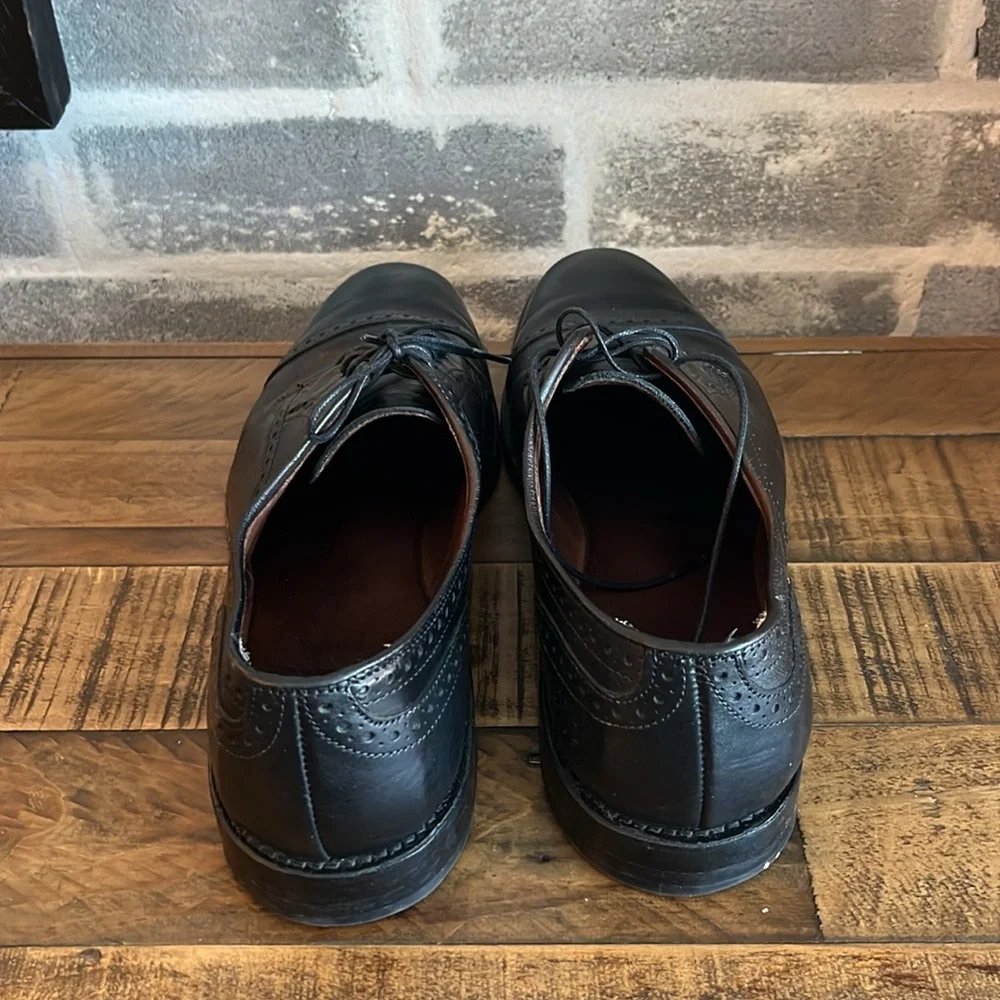 Allen Edmonds THE CITY‎ Leather Cap Toe Lace Up Oxfords Men Size 11 D Black 3495